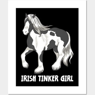 Horse Riding Horse Lover Horse Girl Irish Tinker Girl Posters and Art